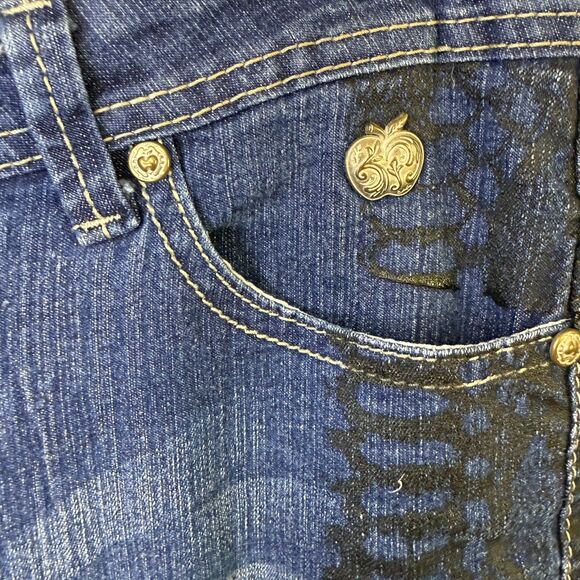 VTG Apple Bottom Jeans Women Blue Skinny Apple Pockets Y2K Hip Hop Denim Size 10 - Picture 3 of 12